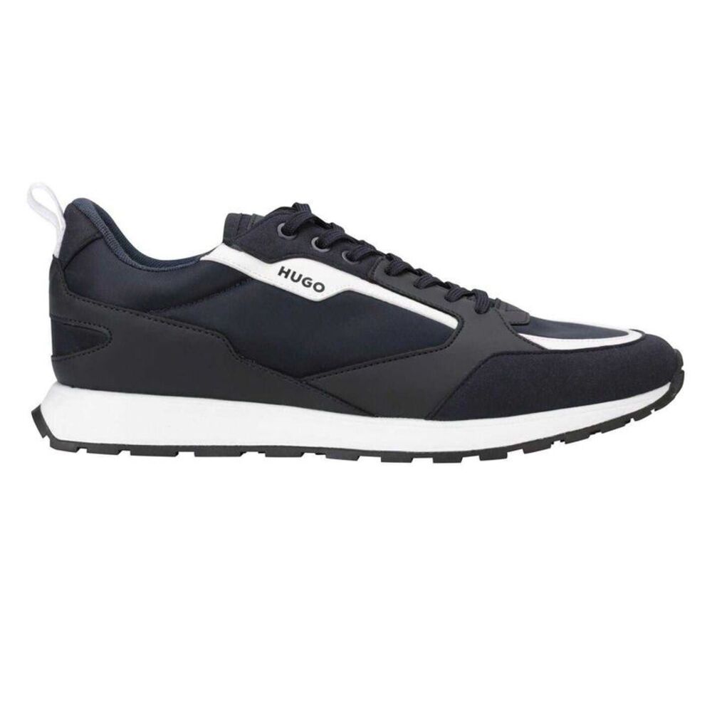 Hugo Mens Icelin Leather Sneakers / Navy